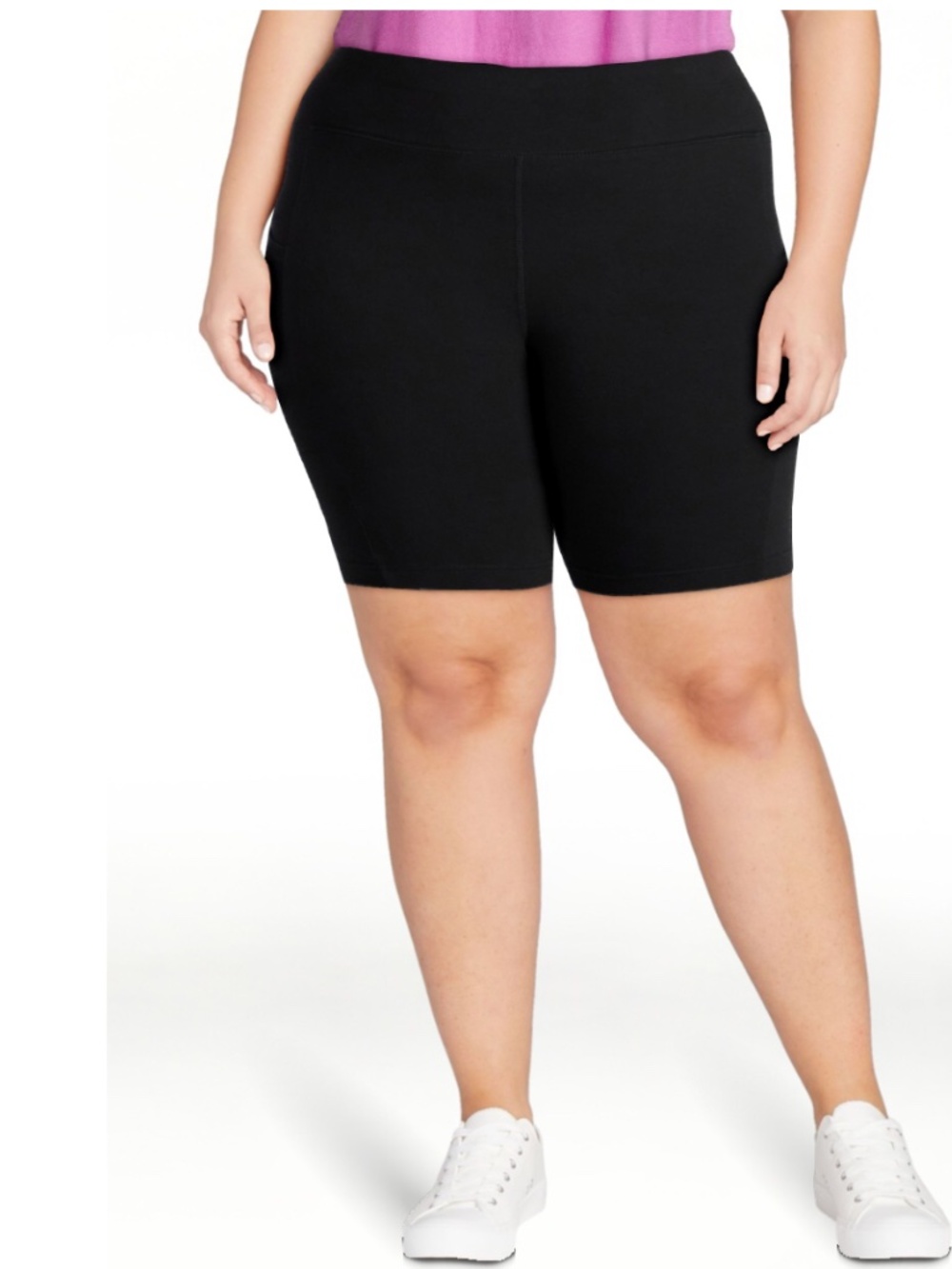 Terra and Sky Black Bike Shorts W/Pocket Size 1X NWT